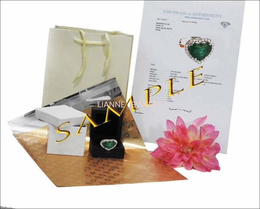 3 Stone Yellow Stone Ring Tapered Baguettes 14K Yellow Gold Yellow Lab Sapphire Engagement Ring - Lianne Jewelry