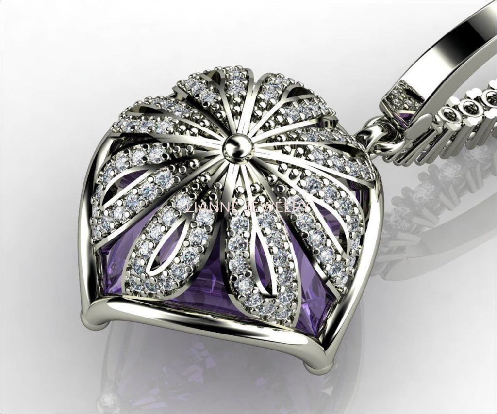 Drop Earrings Amethyst Earrings Lever back Earrings Amethyst Diamond earrings Amethyst Drop Earrings bridesmaid Earrings Gold - Lianne Jewelry