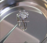 Diamond Engagement Ring 1 carat White gold Big Ring - Lianne Jewelry