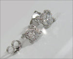 Diamond Studs 0.80 carat Diamond Earrings Stud Earrings 14K White gold Solitaire Earrings Round Brilliant for Valentines - Lianne Jewelry