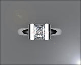 Tension Ring Diamond Engagement ring Radiant cut Solitaire Diamond Ring - Lianne Jewelry