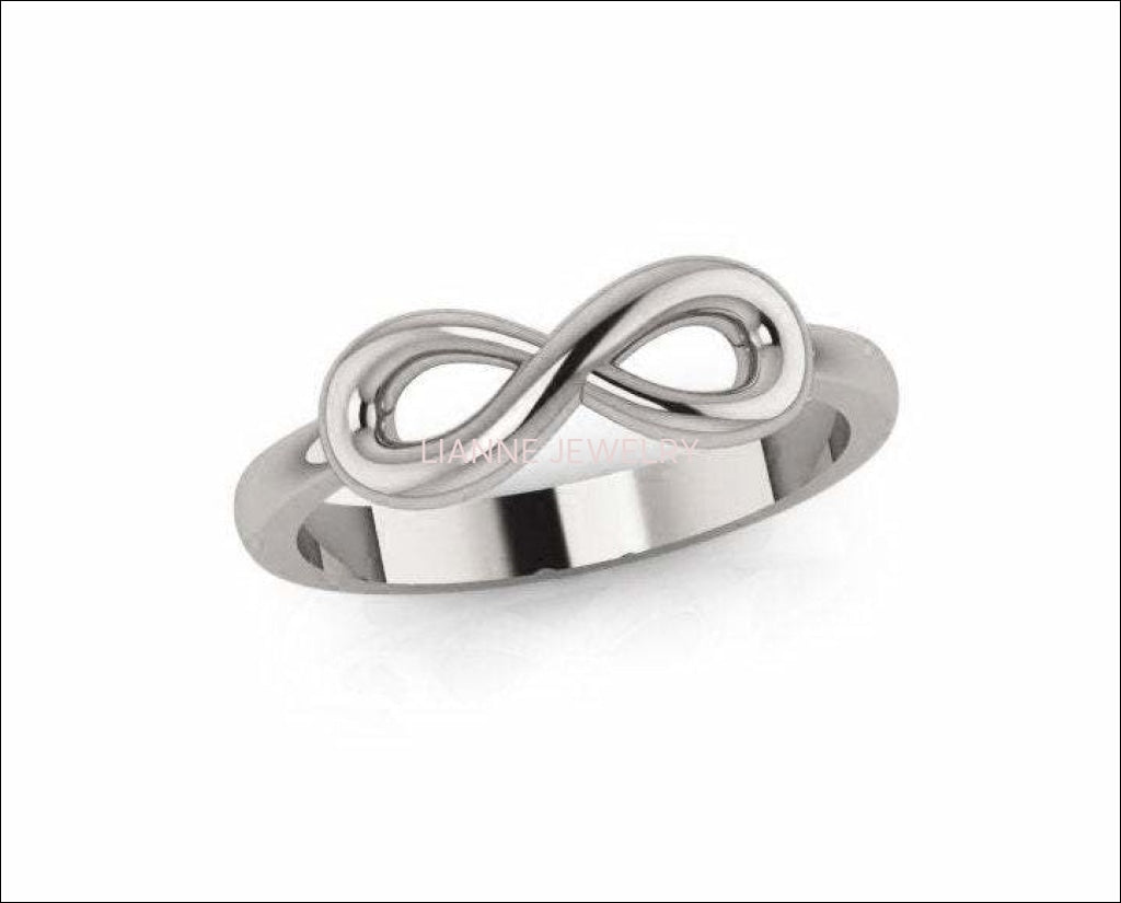 Infinity Gold Ring, Infinity Band, Infinity Knot Ring, Infinity Promise Ring For Her, Gold Promise Rings, Yellow Gold Infinity Ring - Lianne Jewelry