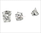 Stud Earrings 18K White Gold Diamonds G VS 0.50 carat Round Brilliant cut - Lianne Jewelry