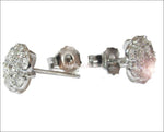 Diamond Earrings Art Nouveau Earrings Flower Earrings Wedding Earrings Diamond Floral Earrings 14K Gold Diamond Earrings Vintage Earrings - Lianne Jewelry