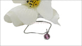 Pendant Deluxe Pink Sapphire Round Pendant 4.5 mm. 14K or 18K gold  Minimalist pendant - Lianne Jewelry