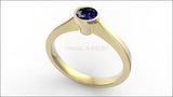 Solitaire Engagement Ring Solitaire Bezel Set Engagement Ring Bezel Set Solitaire Ring Sapphire Solitaire Ring Solitaire Ring - Lianne Jewelry