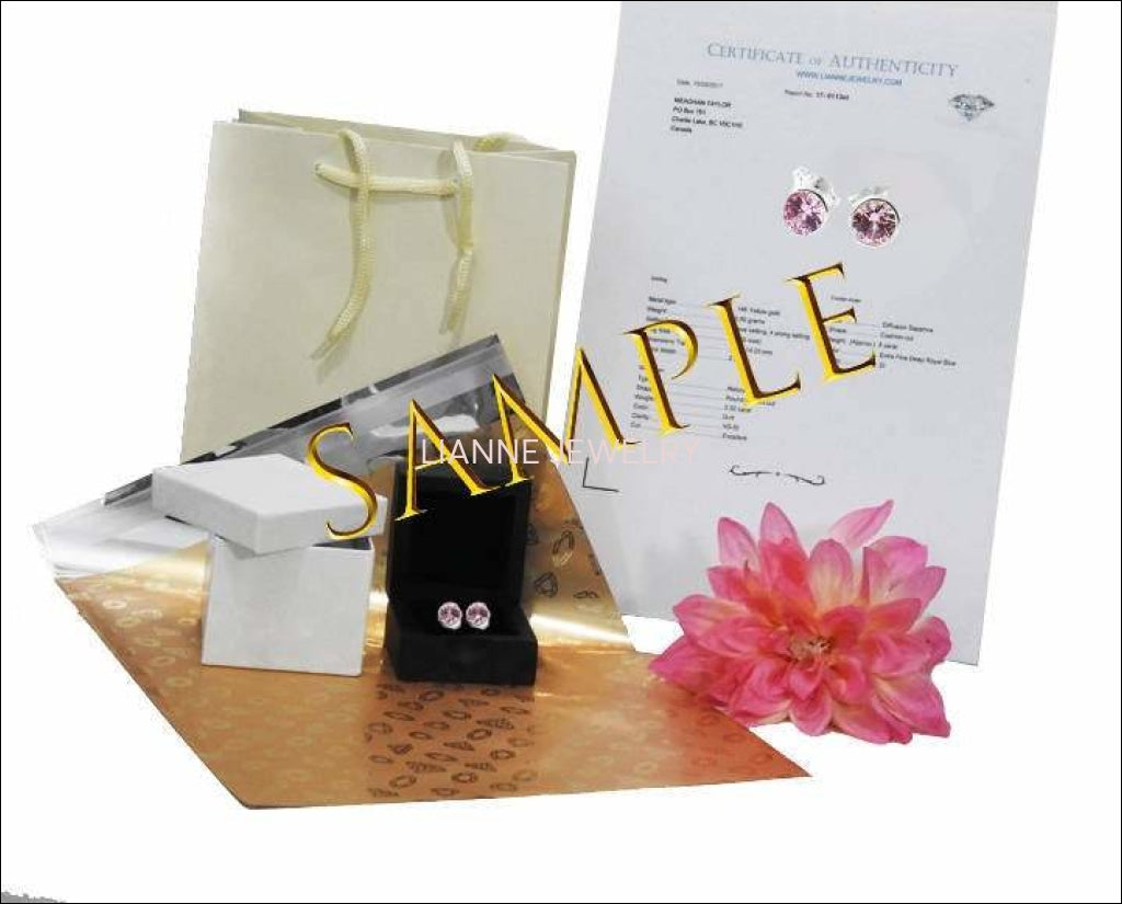 14K gold Ruby Stud Earrings, Lab Ruby, Fine Quality Red, Beautiful Girls Gift for Christmas or Birthday - Lianne Jewelry