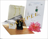 Emerald Pendant Necklace 14K Yellow or White gold Round Halo Pendant Top quality Emerald and Diamonds Minimalist pendant - Lianne Jewelry