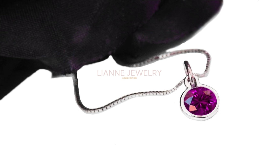 Purple Pendant Round Pendant Celtic Pendant Amethyst Pendant Round Charm Gold Minimalist pendant February March Birthstone Back to school - Lianne Jewelry