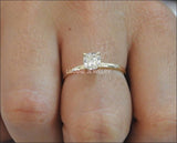 Diamond ring  Gold ring Engagement ring Solitaire Ring Diamond Ring in 14K Yellow Gold - Lianne Jewelry