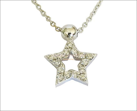 Diamond Pendant Charm Pendant Star Jewelry Star Pendant Zodiac Pendant 14K White or Yellow gold Minimalist pendant - Lianne Jewelry