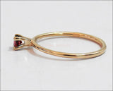 Size 43 French, 2.3/4 US size Genuine Ruby engagement ring rose gold Unique ruby ring Deep Red Ruby Promise Ring September stone - Lianne Jewelry