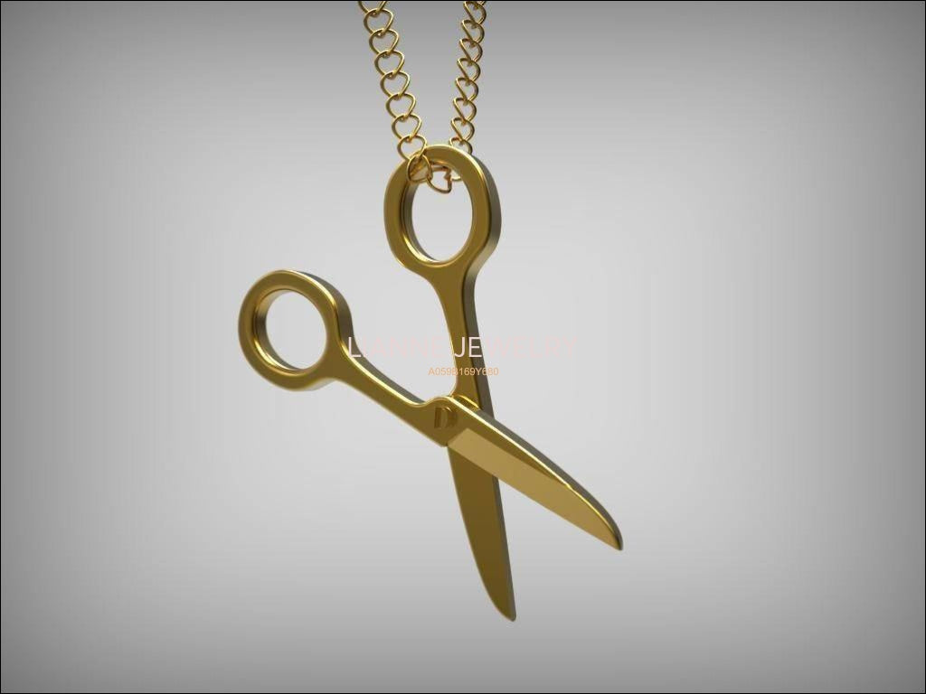 Hairdresser Gift Scissor Necklace 14K gold Scissor Charm Necklace Scissor Pendant Necklace Gift for Hair Stylist  Minimalist pendant - Lianne Jewelry