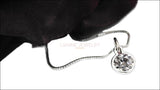 Small 14K Round Diamond Pendant, Solitaire Pendant, Minimalist Pendant, Natural Diamond 0.36 carat, First Anniversary - Lianne Jewelry