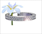 Gold ring 4 carat Diamonds Bridal Set Princess cut Classic 3-stone Diamond Ring White gold Anniversary Ring - Lianne Jewelry