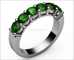 18K Gold Ring Green Tsavorite Gemstone Ring Dainty Ring Promise Anniversary Ring Handmade Jewellery Gift for Her - Lianne Jewelry
