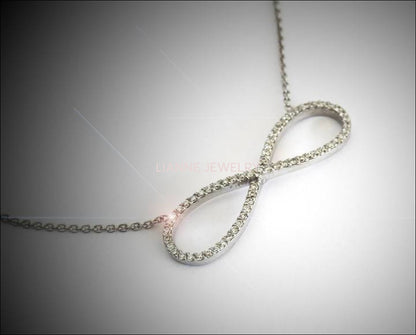 Gold Pendant Diamond Pendant Infinity Pendant Forever Pendant Love pendant 14K or 18K White Yellow or Rose gold   Minimalist pendant - Lianne Jewelry