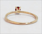 Size 43 French, 2.3/4 US size Genuine Ruby engagement ring rose gold Unique ruby ring Deep Red Ruby Promise Ring September stone - Lianne Jewelry