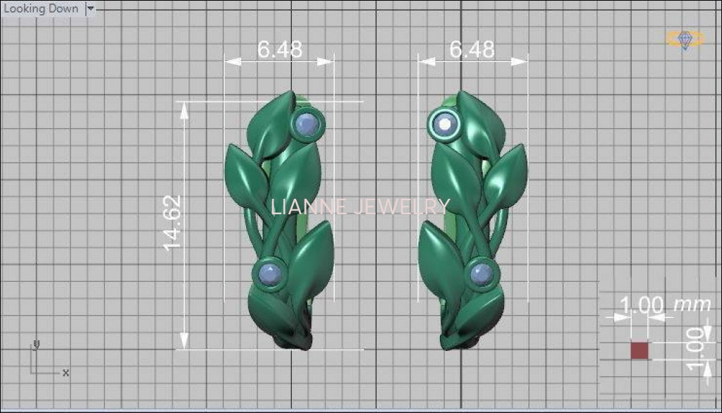 Lever back Leaf Earrings Leaf Studs Branch Earrings Rose Gold Earrings Art Nouveau Earrings Leaf Stud Earrings Celtic Earrings Gift for Her - Lianne Jewelry