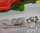 Bridesmaid gift 14K gold Earrings Studs Diamond Studs Celtic Earrings Stud Earrings White or Yellow gold Martini Earrings Diamonds 0.38 ct - Lianne Jewelry