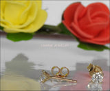 Diamond Earrings Stud Earrings Studs 14K or18K Yellow gold Martini Earrings Diamonds 0.40 carat Round Brilliant Anniversary Earrings - Lianne Jewelry