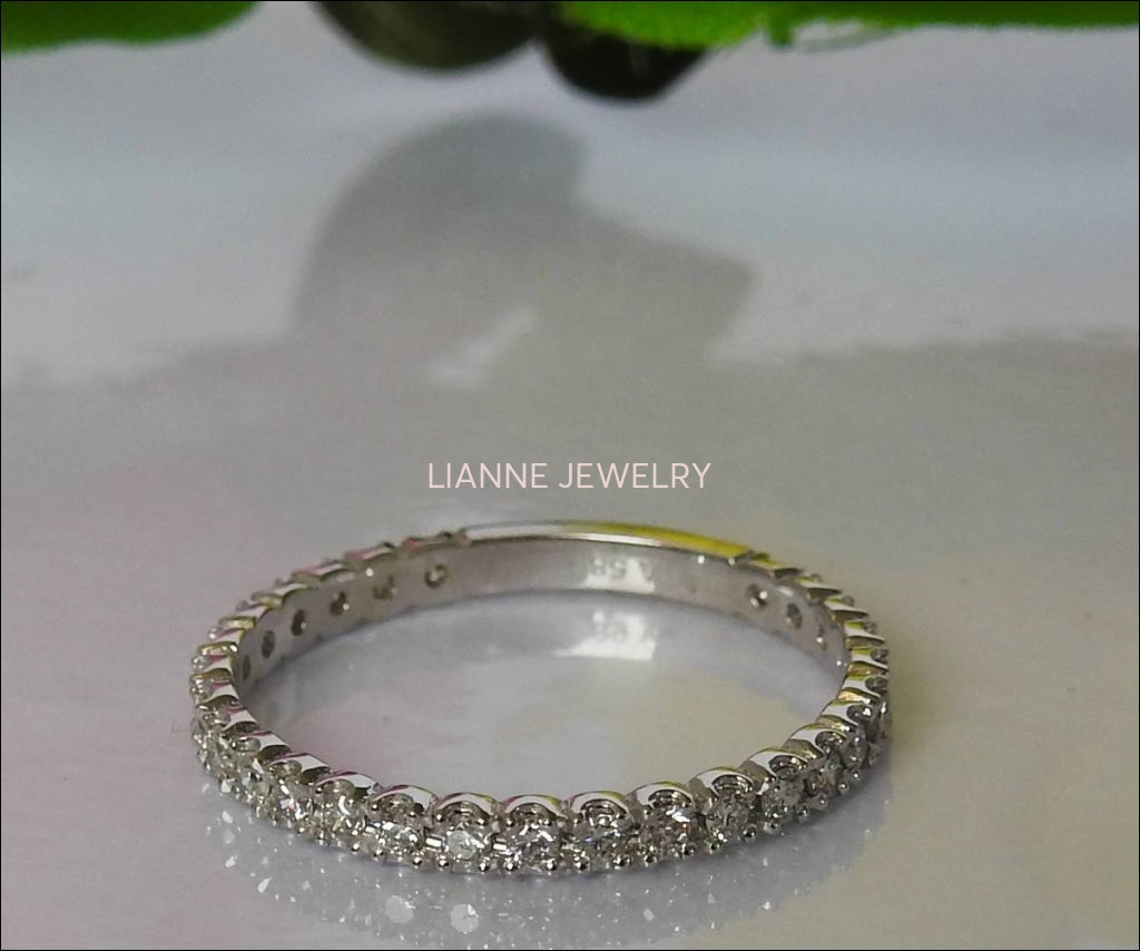 Thin Anniversary Ring Minimalist ring  Promise ring 14K or 18K Gold - Lianne Jewelry