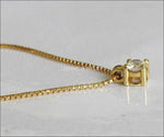 Diamond Pendant Solitaire Pendant 1/4 ct 14K White gold chain included  Minimalist pendant - Lianne Jewelry