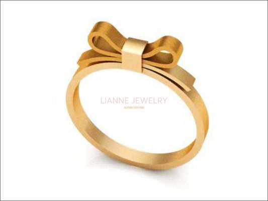 Filigree Engagement Ring, Surprise Gold Wedding Band Flower ring band 18K gold present ring - Lianne Jewelry