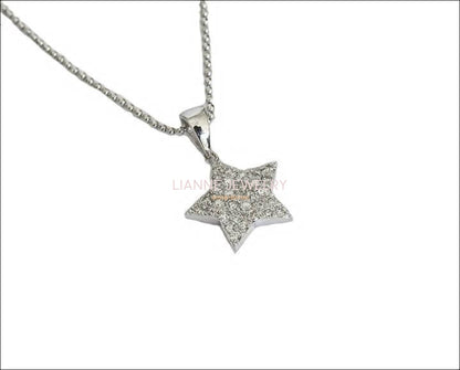 Gold Pendant Diamond Pendant Star Pendant Zodiac Pendant Love pendant 14K or 18K White Yellow or Rose gold   Minimalist pendant - Lianne Jewelry