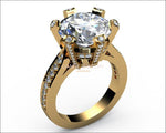6 Prong Moissanite Engagement Ring, Moissanite Engagement Ring Gold, 6 Prong Engagement Ring, Diamond Prong Ring, Prong Ring, Diamond Ring - Lianne Jewelry