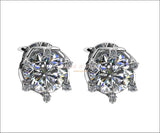 1.80 carat Diamond Stud Earrings Filigree Spiral Earrings Engagement Earrings - Lianne Jewelry