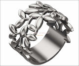 Filigree Ring, Filigree Flower Ring, Filigree Silver Band, Plumeria Flower Ring - Lianne Jewelry