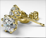 2 carat diamond stud earrings 14K Gold Studs Diamond Earrings Wedding Earrings 2.02 carat Minimalist Spiral Earrings Filigree Earrings - Lianne Jewelry