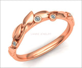 Leaf Ring, Dainty Leaf ring, Rose Gold Leaf ring, Wedding ring, Wedding band, Elven Wedding Ring, art nouveau, Vintage ring - Lianne Jewelry
