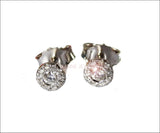 Killer Halo Earrings Halo Studs Sun Earrings Minimalist Earrings Diamond Earrings Stud Earrings Simple Earrings White gold Wedding Earrings - Lianne Jewelry