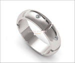 Rounded Diamond Grooms Silver band, Elegant Wedding Ring, Silver 925, Unique Mens Wedding Band, Engraved Wedding Band - Lianne Jewelry