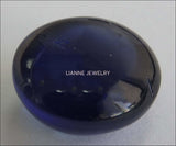 Sapphire Cabochon 14mm Round Oval shaped Certified by GRS 16.06 carat Genuine Sapphire for Gemstone Collectors or Huge Pendant - Lianne Jewelry