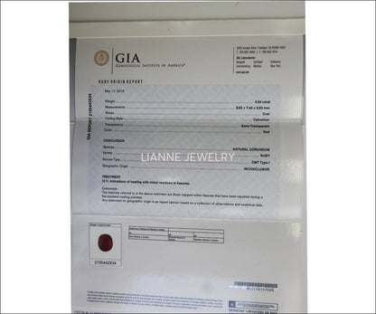 Ruby Cabochon Red Gemstones Oval cut 4 carat for Unique Ruby Engagement Ring Certified by GIA Genuine Ruby for Gemstone Collectors Christmas - Lianne Jewelry