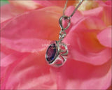 Sapphire Circle Pendant, Blue Pendant, Royal Blue, 14K White gold pendant, September Birthstone, Engagement Gift - Lianne Jewelry