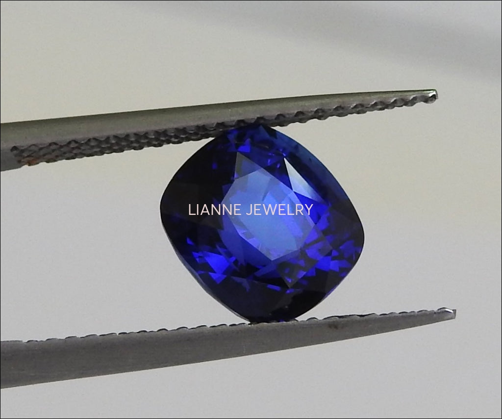 Sapphire Fine Quality Gemstone Certified by GRS 3.51 ct Blue Gemstone Natural Gem Cushion Shape for Genuine Sapphire Pendant Sapphire Ring - Lianne Jewelry