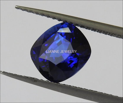 Sapphire Fine Quality Gemstone Certified by GRS 3.51 ct Blue Gemstone Natural Gem Cushion Shape for Genuine Sapphire Pendant Sapphire Ring - Lianne Jewelry