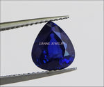 Pear Sapphire For Pear Engagement Ring Blue Sapphire Ring Pear cut Certified by GIA Not Heated Blue Gemstone for Gemstone Collectors - Lianne Jewelry