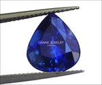 Pear Sapphire Loose Gemstone Blue Sapphire  Certified by GIA 6.45 ct Pear Shape Genuine Sapphire for Gemstone Collectors - Lianne Jewelry