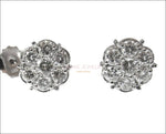 Diamond Earrings Art Nouveau Earrings Flower Earrings Wedding Earrings Diamond Floral Earrings 14K Gold Diamond Earrings Vintage Earrings - Lianne Jewelry