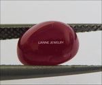 Ruby Cabochon Red Gemstones Oval cut 4 carat for Unique Ruby Engagement Ring Certified by GIA Genuine Ruby for Gemstone Collectors Christmas - Lianne Jewelry