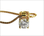 Diamond Pendant Solitaire Pendant 1/4 ct 14K Yellow gold chain included  Minimalist pendant - Lianne Jewelry