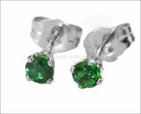 Gold Earrings Tsavorite Stud Earrings Top quality Studs Gemstone Yellow Gold Posts Green Earrings Wedding Jewelry Anniversary Gift - Lianne Jewelry