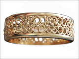 14K Solid Gold Filigree Band Ring Celtic Anniversary Ring - Lianne Jewelry