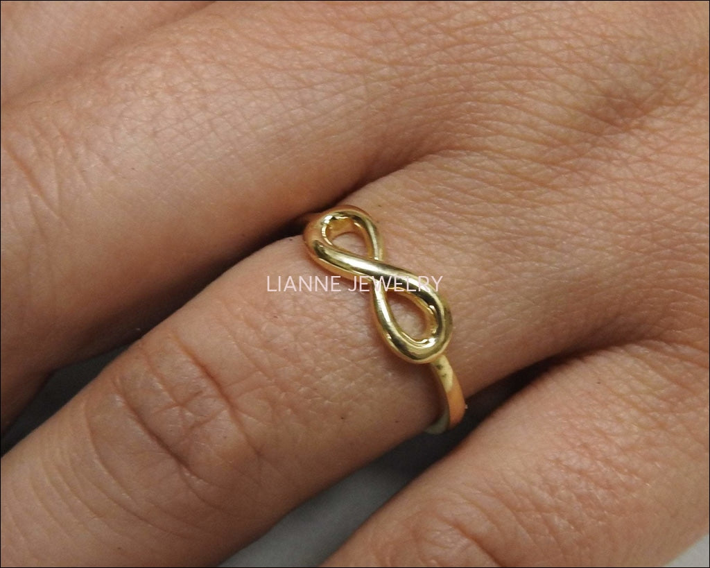 Infinity Gold Ring, Infinity Band, Infinity Knot Ring, Infinity Promise Ring For Her, Gold Promise Rings, Yellow Gold Infinity Ring - Lianne Jewelry