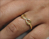 Infinity Gold Ring, Infinity Band, Infinity Knot Ring, Infinity Promise Ring For Her, Gold Promise Rings, Yellow Gold Infinity Ring - Lianne Jewelry